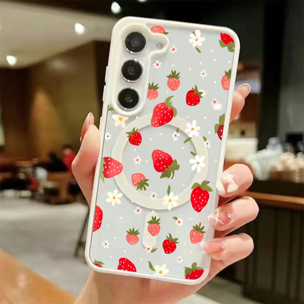 Strawberry Huller - Custodia Magnetica per Ricarica Wireless per