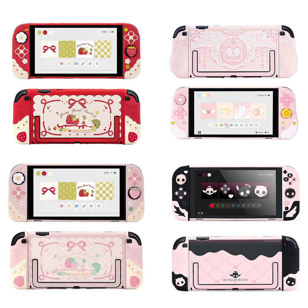 Strawberry Huller - GeekShare Custodia Protettiva Compatibile con Switch