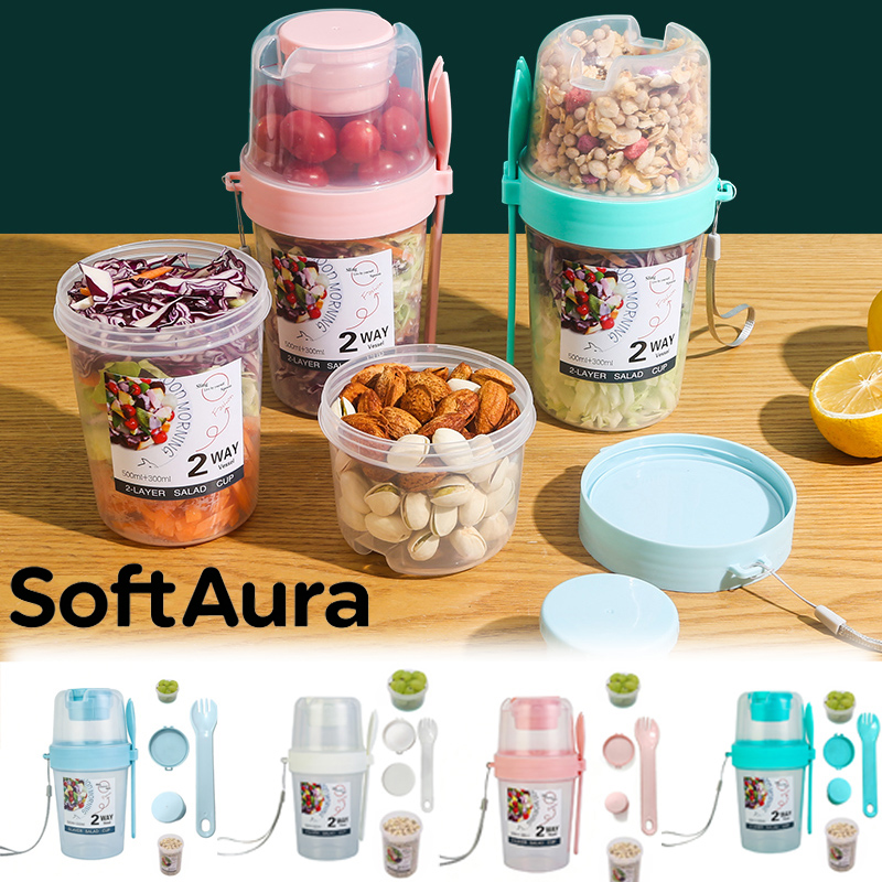 SoftAura Breakfast On The Go C - Salad Container Jar recensione e prezzo
